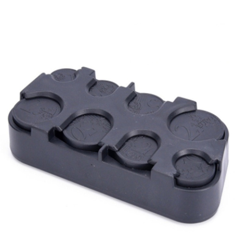 Kreative Münzbox, Euro 8-Münzboxen, Münzspender, Aufbewahrungsbox zum Wechseln, Münzsparbox, Münz-Organizer: Black