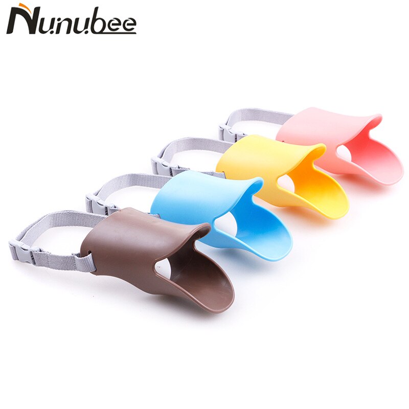 Nunubee Dog Muzzle Silicone Duckbill Cute Duck Mouth Muzzle Bark Bite Stop Small Dog Anti-bite Masks For Dog Pets Products