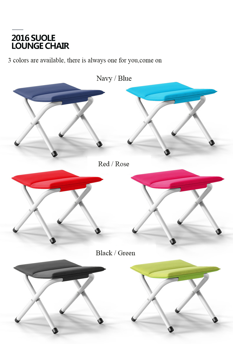 15% x12 4 ben stærk stol sæde folde camping skammel bærbar vandreture fiskeri bbq farver tilgængelige
