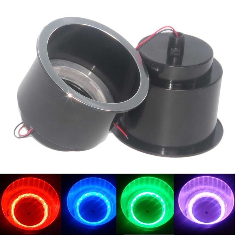 Plastic Recessed Drinks Holder with LED Light Beverage Cup Stand for 12V Marine Boat Yacht RV Motorhome