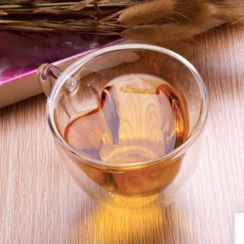 Butelka wody w kształcie serca kubek krótki szklany kubek na wodę śliczne dzieci dziewczyna szkoła Kawaii butelki miłośnicy prezent kolba różowy