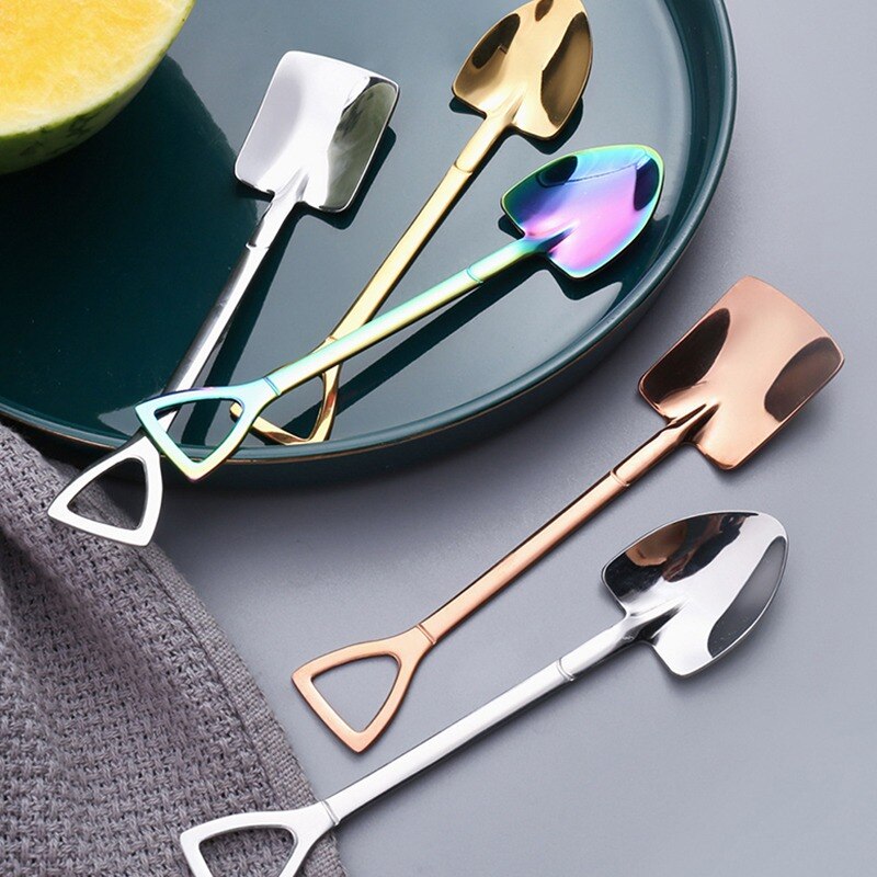 Cuillère à pastèque en acier inoxydable, cuillère à glace, pelle à Melon, cuillère à café, vaisselle d'été avec boîte