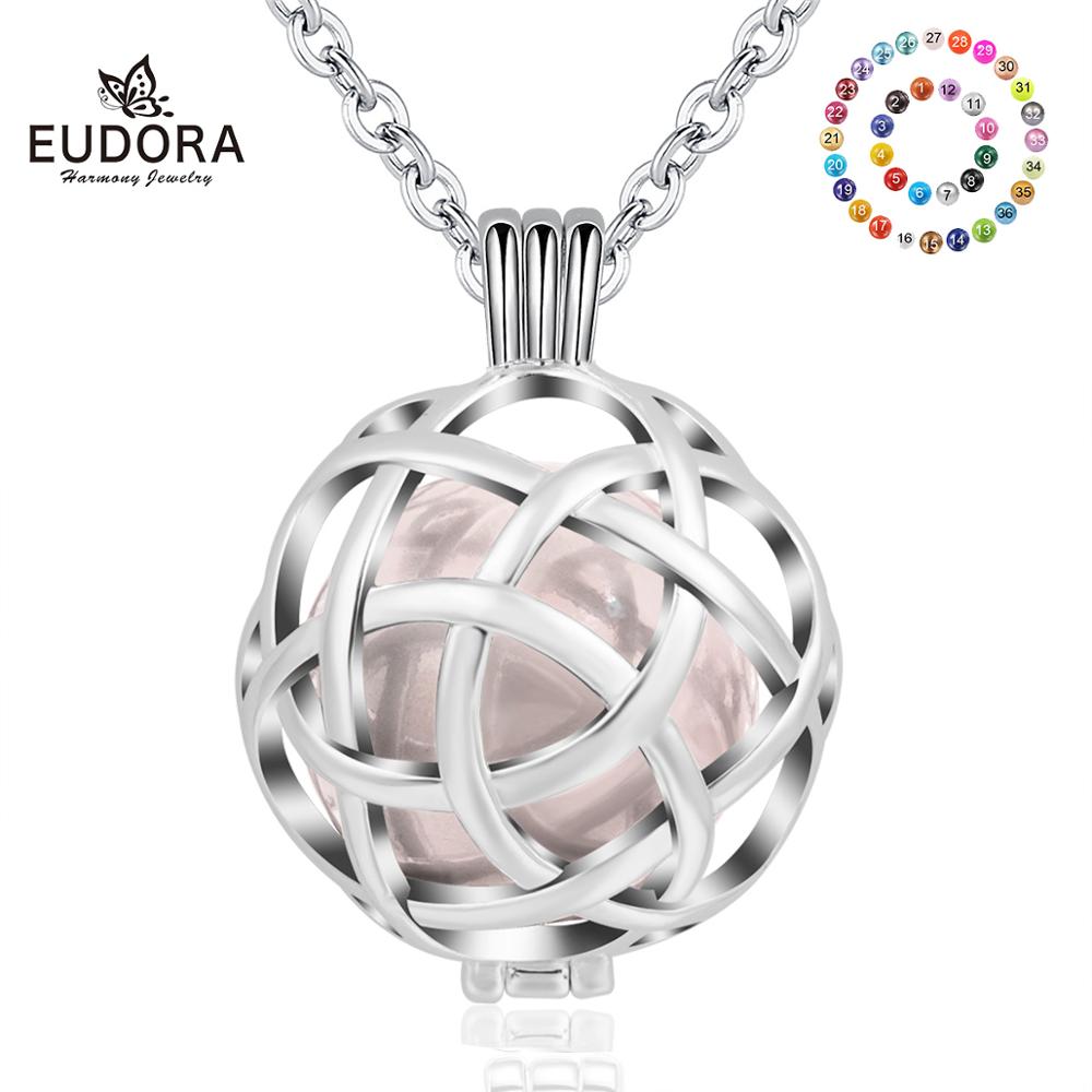 Eudora18 mm nudos celtas Bola mexicana collar Bola Musical embarazo jaula colgante para mujer bebé joyería fina K236N18