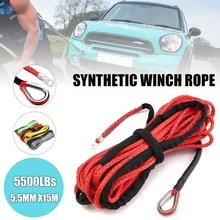 5500 lbs spil reb string line kabel syntetisk slæbetov 15m bilvask syntetisk vedligeholdelse string til atv utv off-road