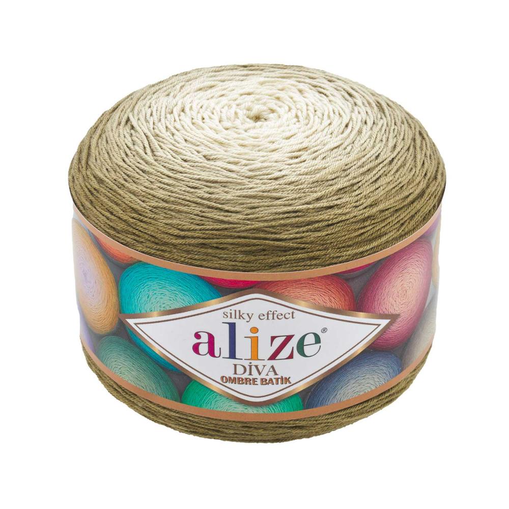 Thread Best Cake Yarn 1 Pack ( 2 Balls) Alize DIVA OMBRE BATIK Hand Knitting Yarn ( %100 Microfiber Acrylic ) 250 Gram 875 Meter: 7374