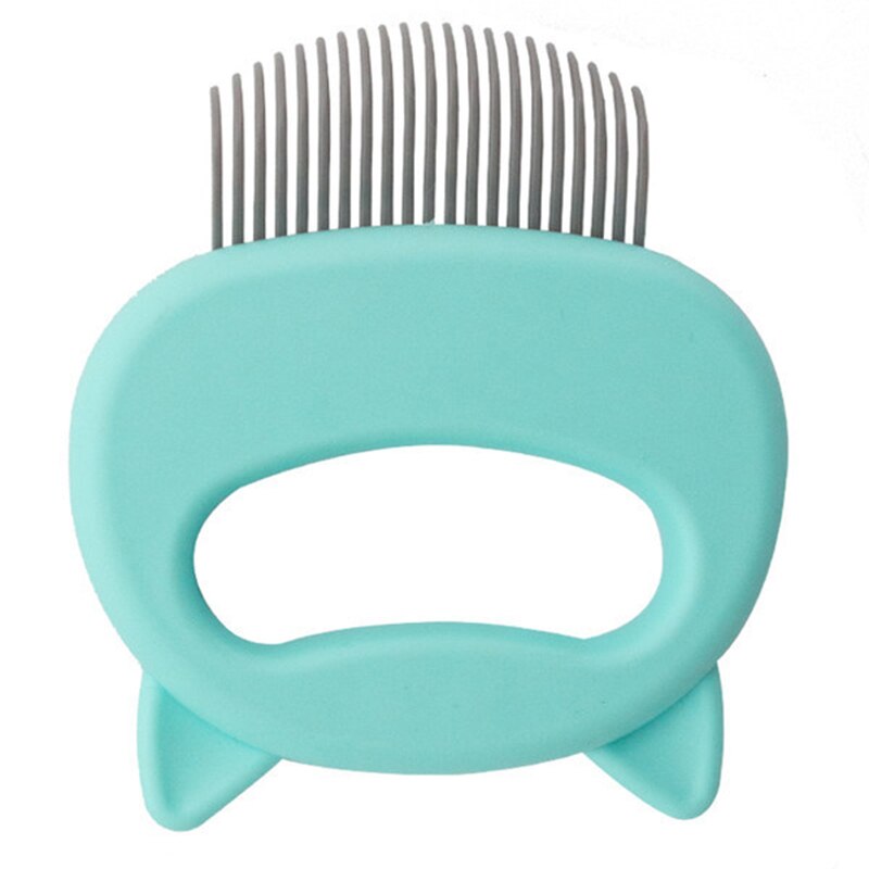 Pet Cat Hair Removal Massaging Shell Comb grooming hair removal shedding cleaning brush Pet Grooming Massage Tool for cat: Green