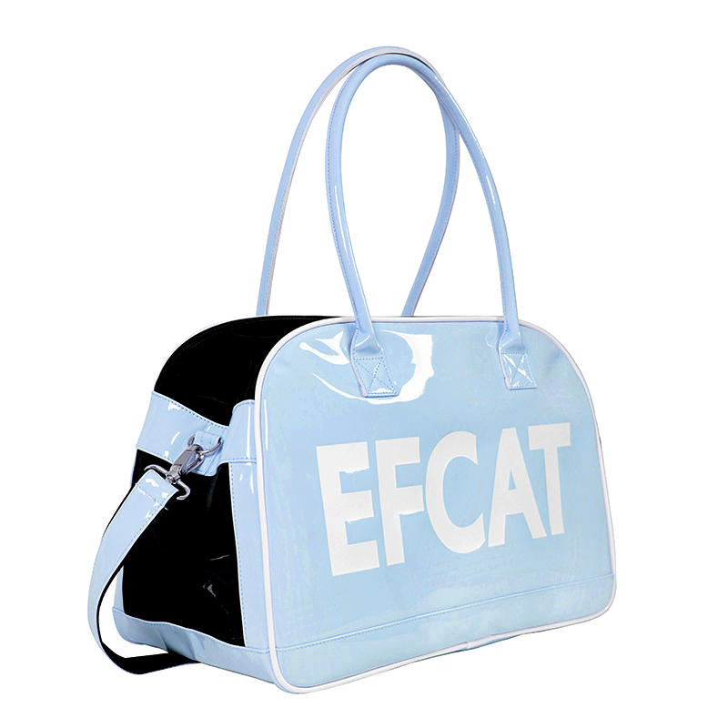 Grote Hond Kat Draagtas Mode Zilveren Tas Vervoer Carrying Voor Puppy Kitty: Ice Fog Blue