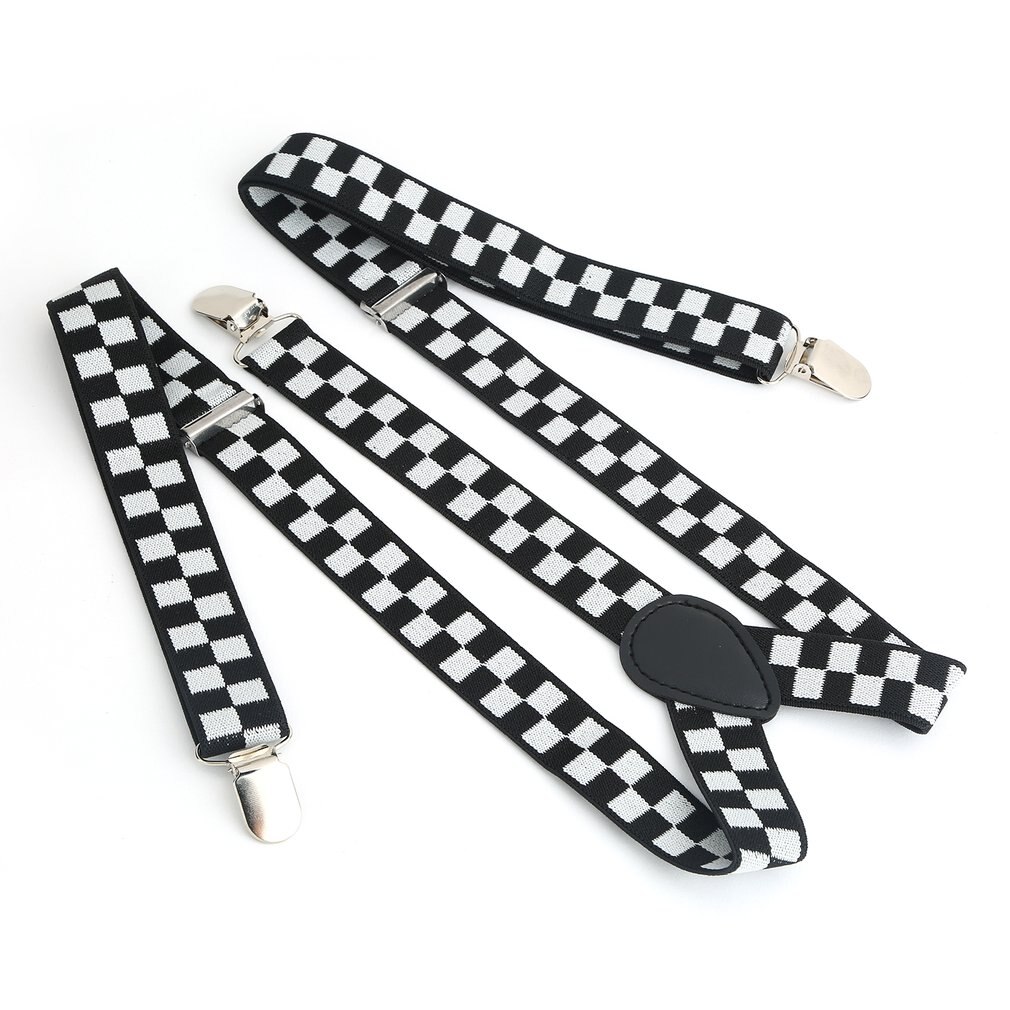 Adjustable Elasticated Adult Suspender Straps Unisex Women Men Y Shape Elastic Clip-on Suspenders 3 Clip Pants Braces