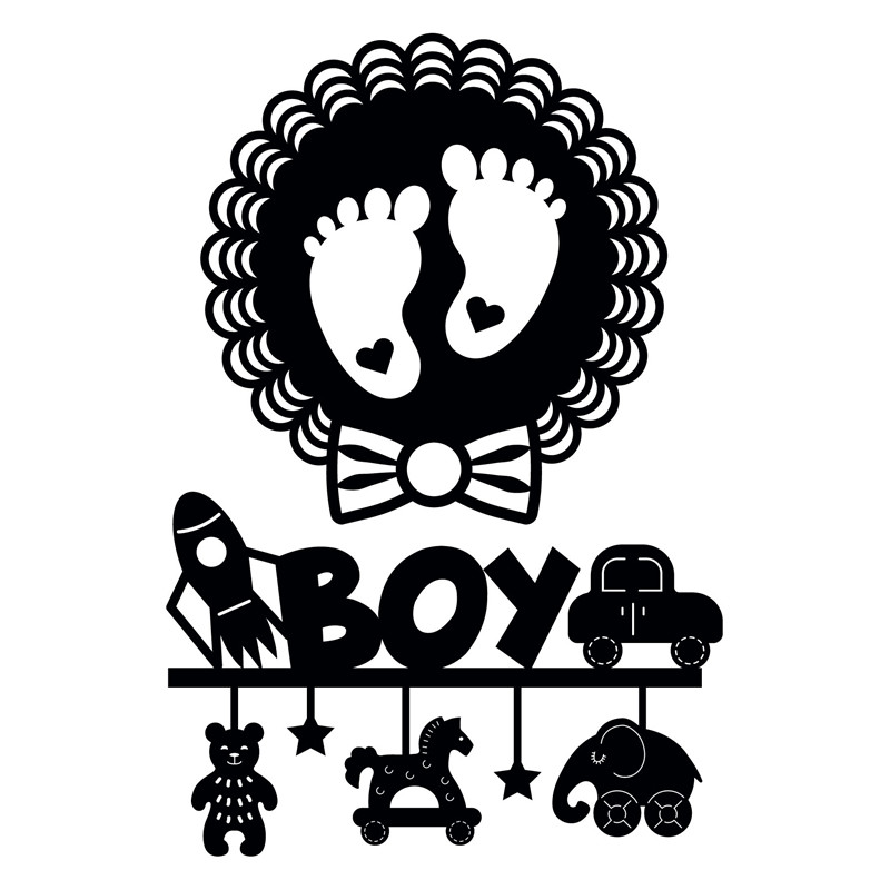 GJCrafts Baby Footprint with Boy Girl Letter Metal Cutting Dies Embossing Stencil Scrapbook Template Punch Paper Crafts