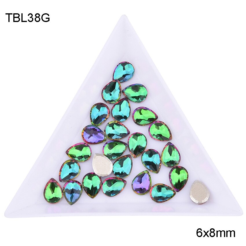 10 pcs nail kristallen stenen plaksteen ab steentjes 3d nail gems voor nail art decoraties arriveert levert TBL38: TBL38G