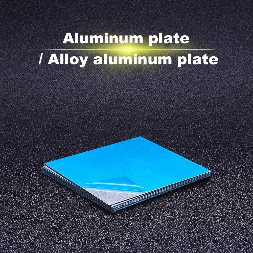 10 Pcs 4x4 Inches Unplated Brushed Aluminum Sheets with Film Protection, Dual Sided Aluminum Panels with Strong Composite Core