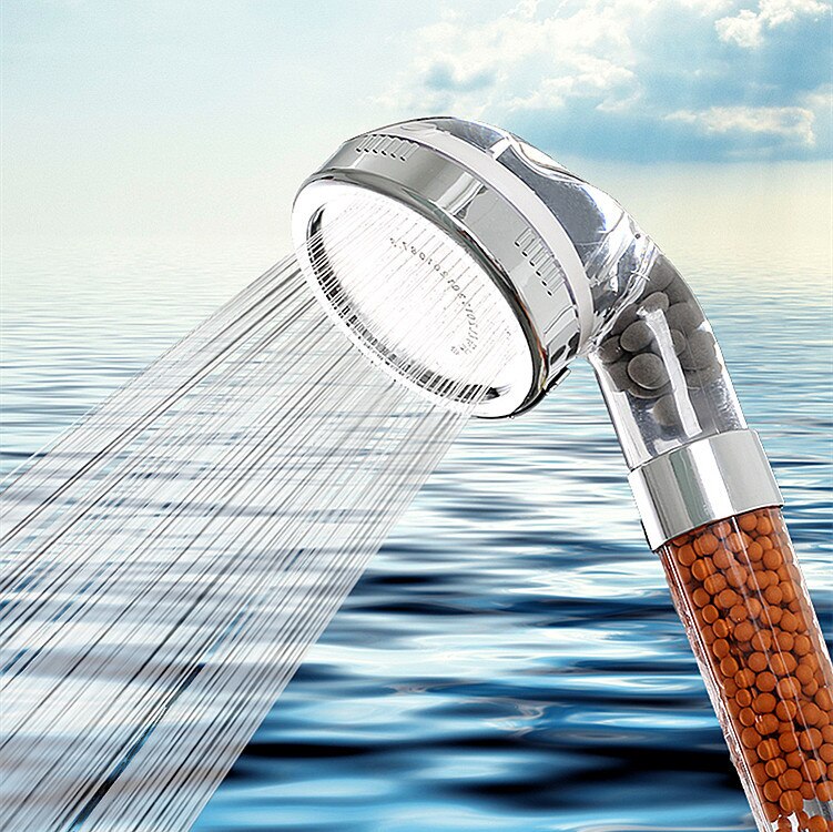 Function Adjustable Jetting Shower Head Bathroom High Pressure Water Handheld Saving Anion Filter SPA Shower Headswers