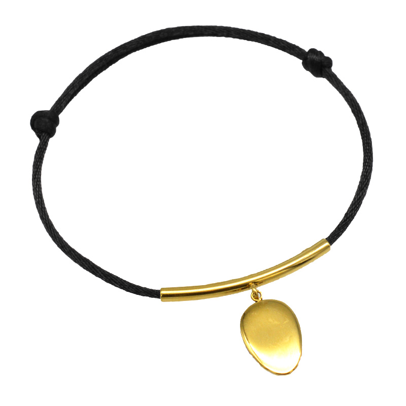Pulsera de cuerda con cabeza de serpiente esmaltada para mujer, clásico, Color dorado, acero inoxidable, ajustable, accesorios de pulsera DIY