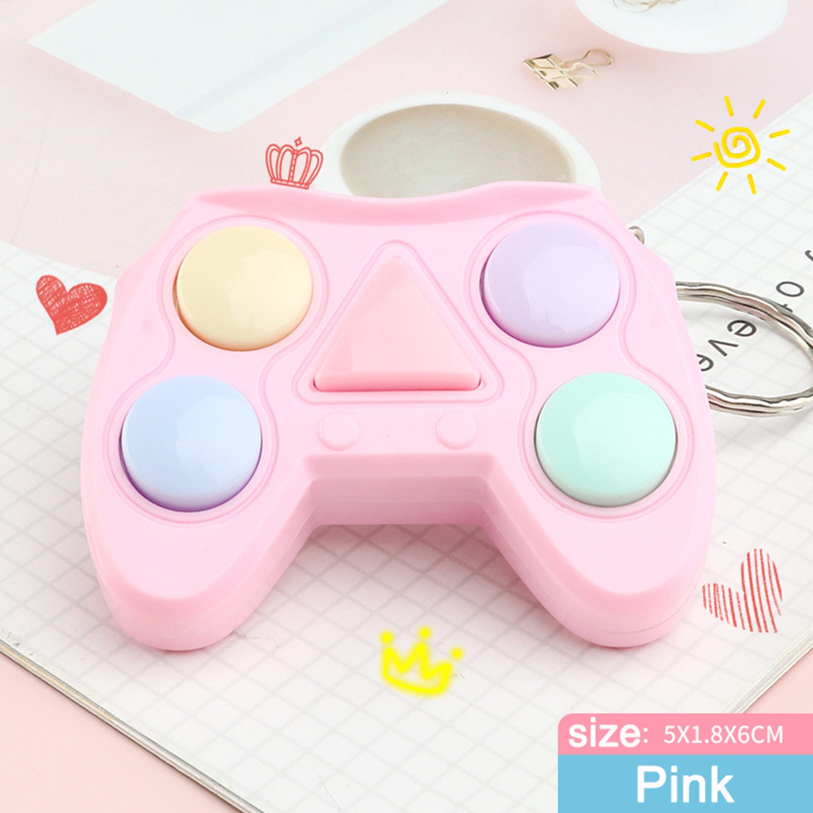 Mini Griff Spiel Keychain LED Elektronische Speicher Spiele Für freundlicher Erwachsene Gamepad bilden Würfel Gerät Keychain Pädagogisches Spiel Spielzeug