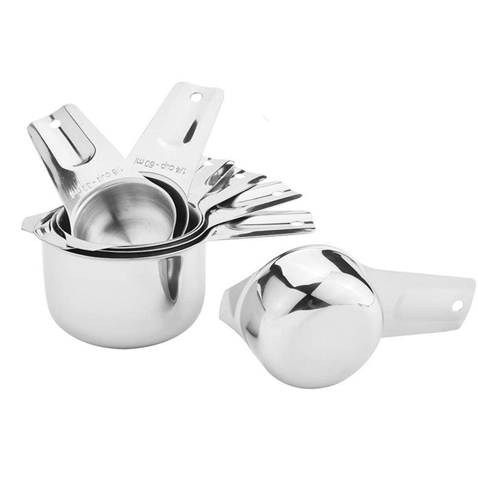 7Piece Stainless Steel Measuring Cup Baking Tools with Measurement Nesting Cups with Spout Kitchen Tool
