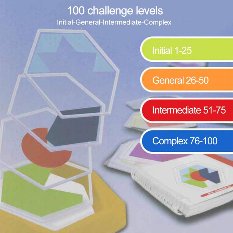 1 set Puzzle 100question logical reasoning educational toys color decoding space think Color decoding space thinking puzzle