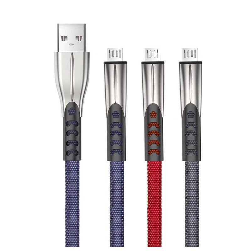 Fast Charge Micro USB Type-c Zinc Alloy Braided Cable For Samsung S6 S7 S8 S9 S10 J3 J5 J7 A5 J1 J4 J6 A6 A8 Plus