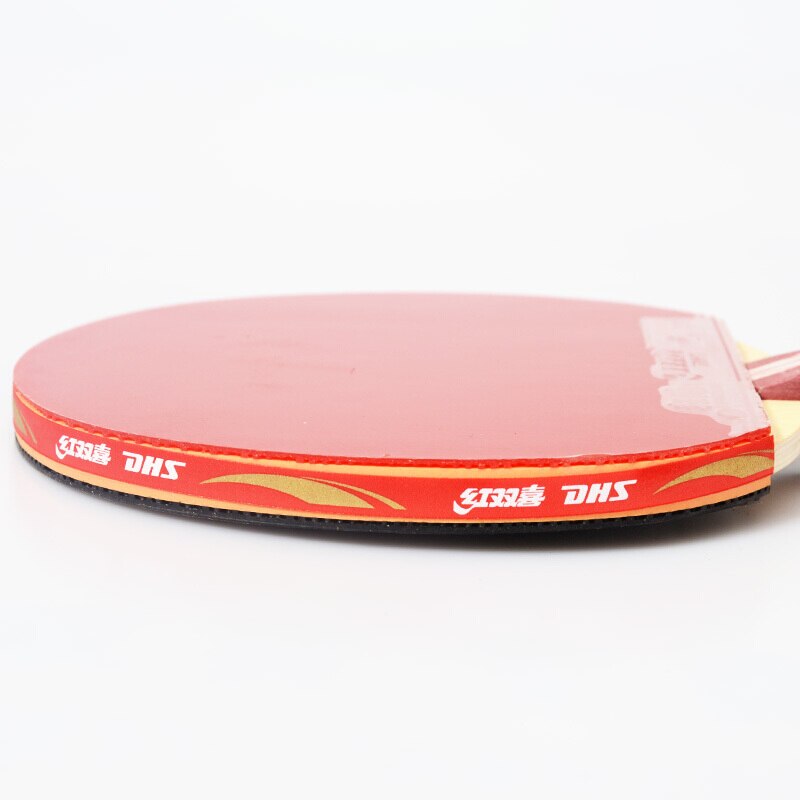 Raquetes de tênis de mesa dhs 4002 4006 com furacão de borracha 3, pips-em raquete conjunto ping pong bat paddle