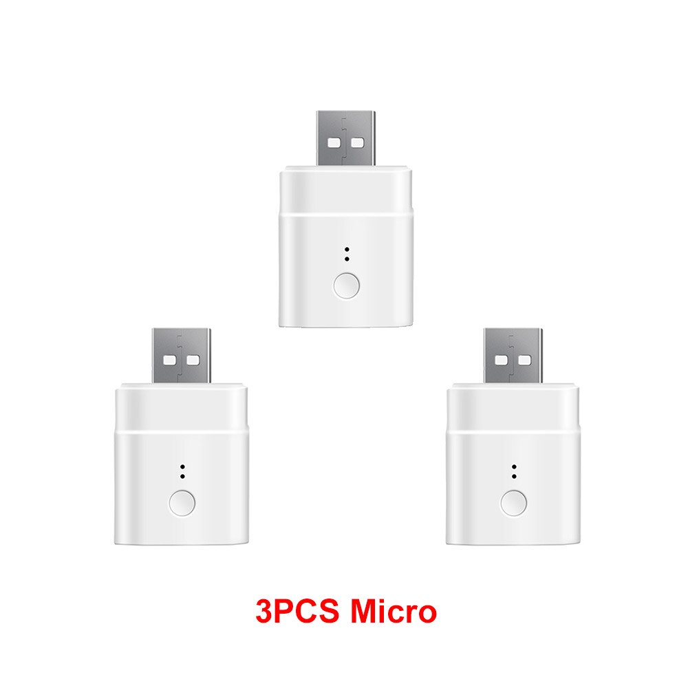 Itead Sonoff Micro 5V Draadloze Usb Smart Adapter Flexibele Draagbare Smart Wifi Schakelaar Controle Via Ewelink App Google Thuis alexa: 3PCS Micro