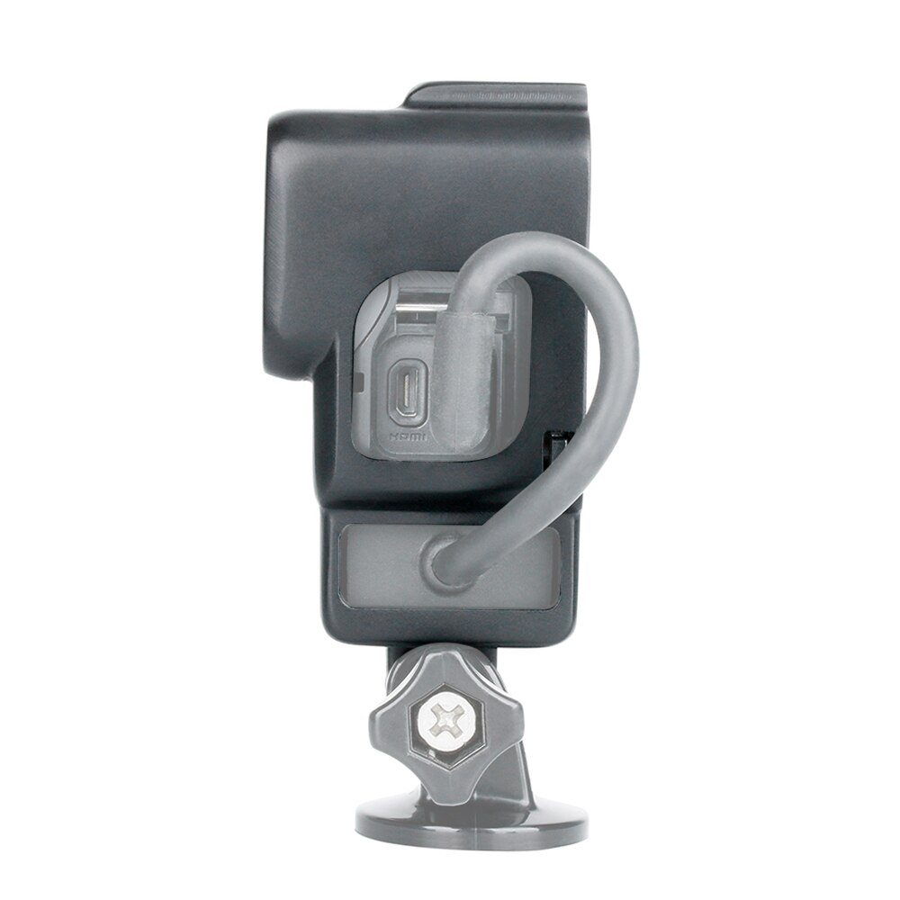 V2 carcasă pentru camera de acțiune vlog pentru gopro hero 7 6 5 neagră cu suport de pantof rece pentru microfon extern + adaptor pentru microfon pro 3.5mm