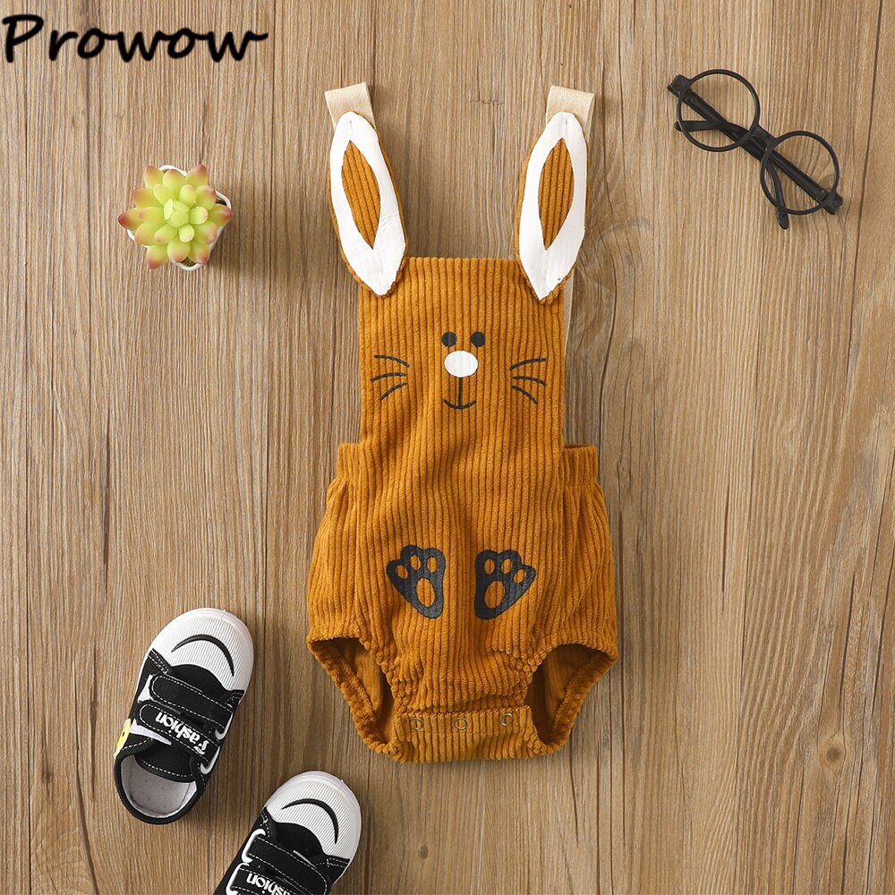 Prowow 0-12M Mein 1st Ostern Mädchen Jungen Karosserie Kabel Nette Kaninchen Strampler Baby Ostern Kleinkind Onesie Baby kleidung Für Neugeborene