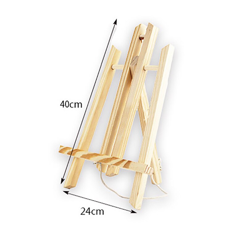 Caballete plegable de madera para artistas, mesa de boda, soporte de tarjeta, soporte de exhibición, decoración de , arte triangular y escuela para suministros de pintura: 24x40 log color