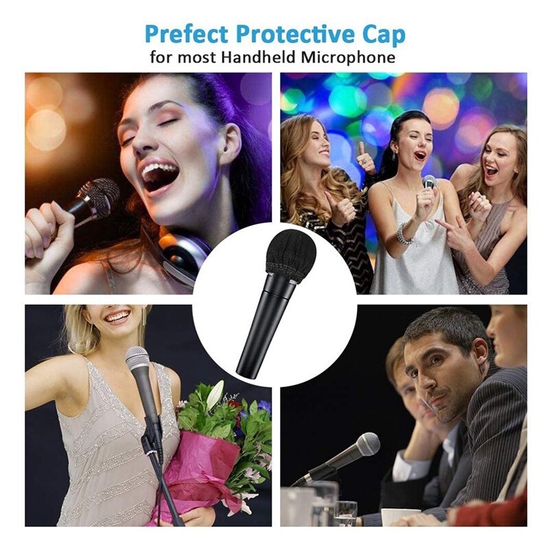Capuchon de protection de Microphone à main jetable, 100 pièces, housse de Microphone Musical pour KTV, barre de karaoké, Etc.