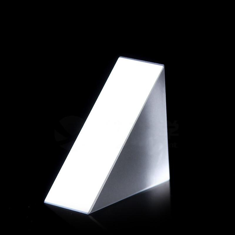 20x20x10mm Optical Glass Triangular K9 Prism Lens With Reflecting Film Light Spectrum Physics Optics