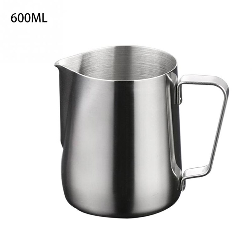 Stainless Steel Latte Art Pitcher Milk Coffee Frohing Jug Espresso Coffee Mug Barista Craft Cappuccino Cup Pot Kitchen Cook Tool: 600ml