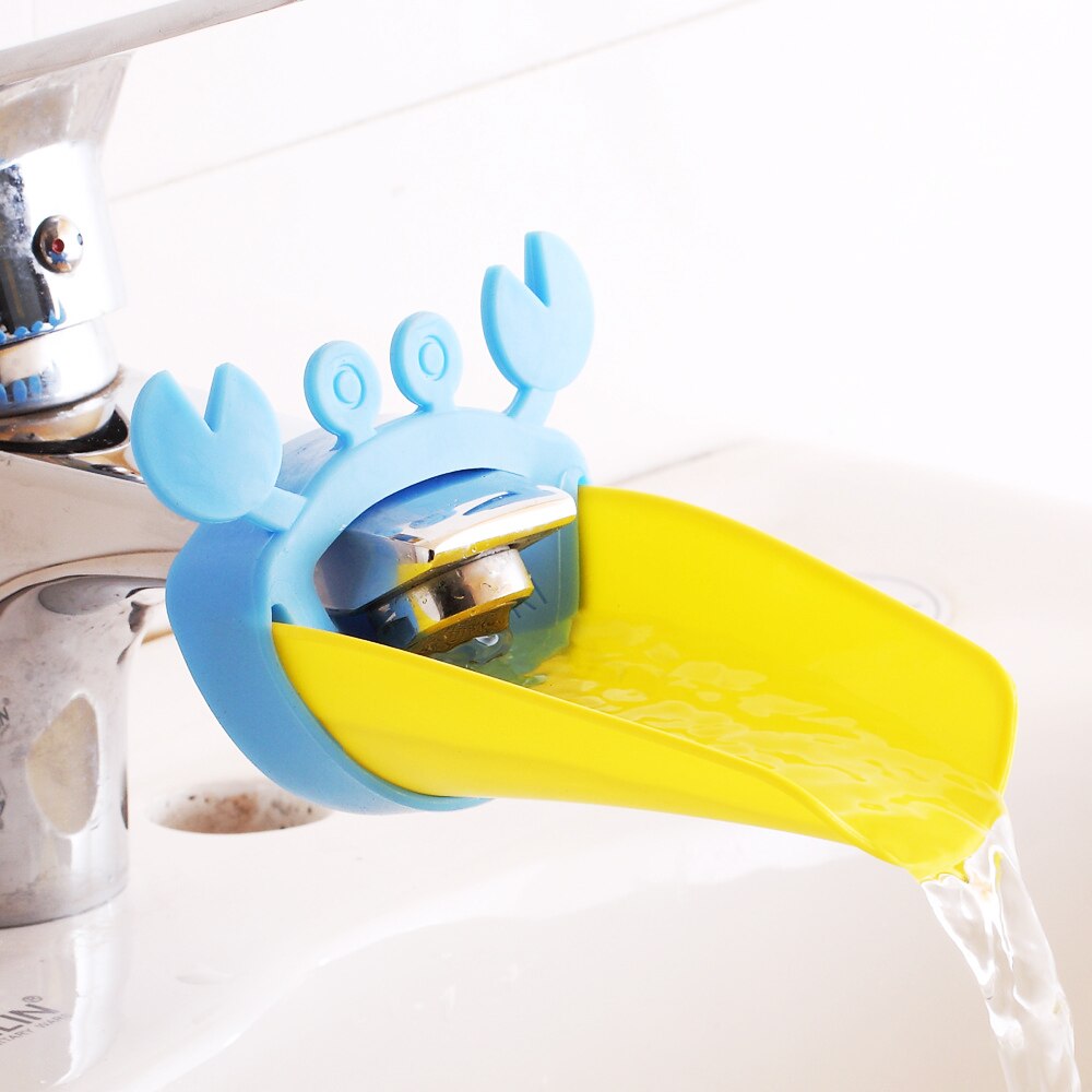 Silicone Tubs crab kids Faucet Extender children Hand Washing extender Bathroom Sink Rubber Water Reach Faucet sink