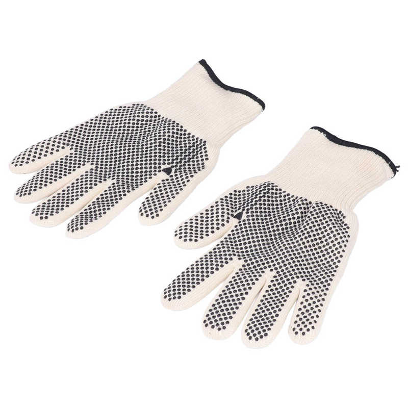 Heat Insulating Gloves BBQ Gloves 11in Flexible Independent Finger 800℃ Washable for Oven