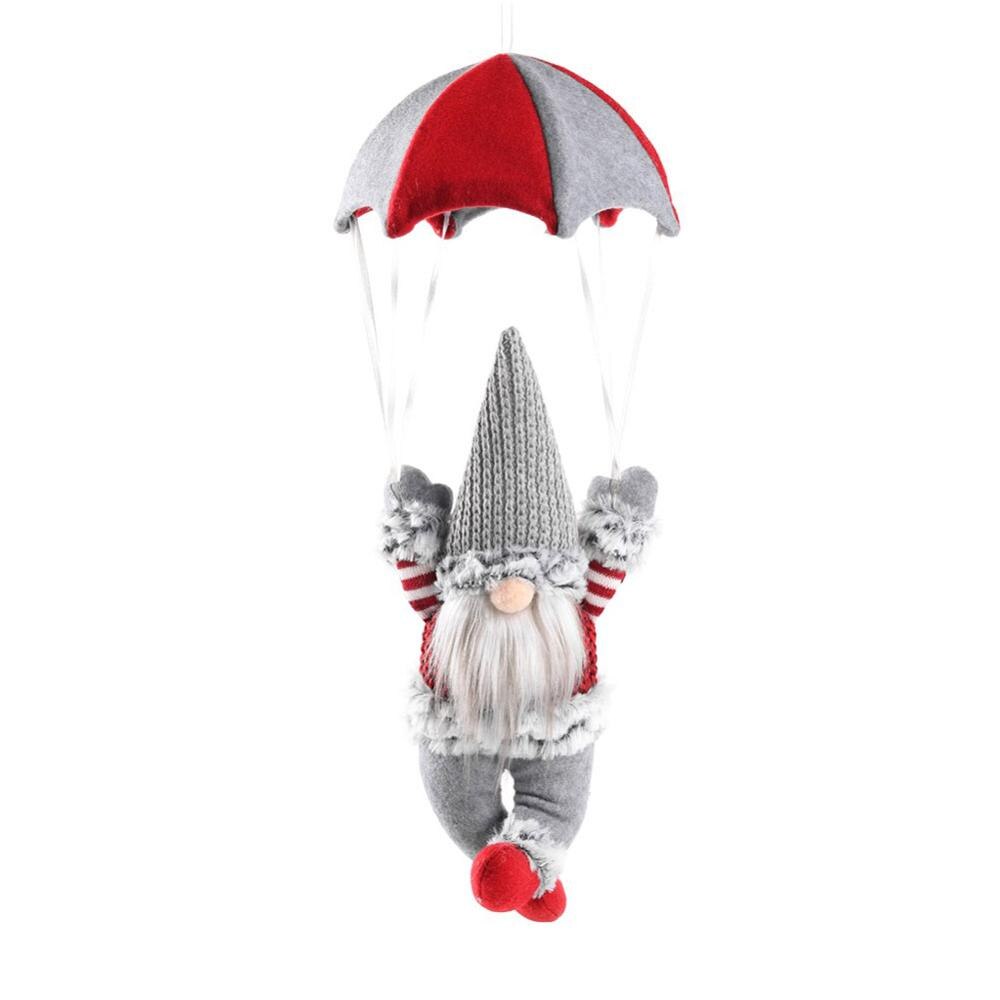 Christmas Home Ceiling Decorations Parachute 45cm Santa Claus Year Hanging Pendant Christmas Decoration Supplies Fast delive: Gray