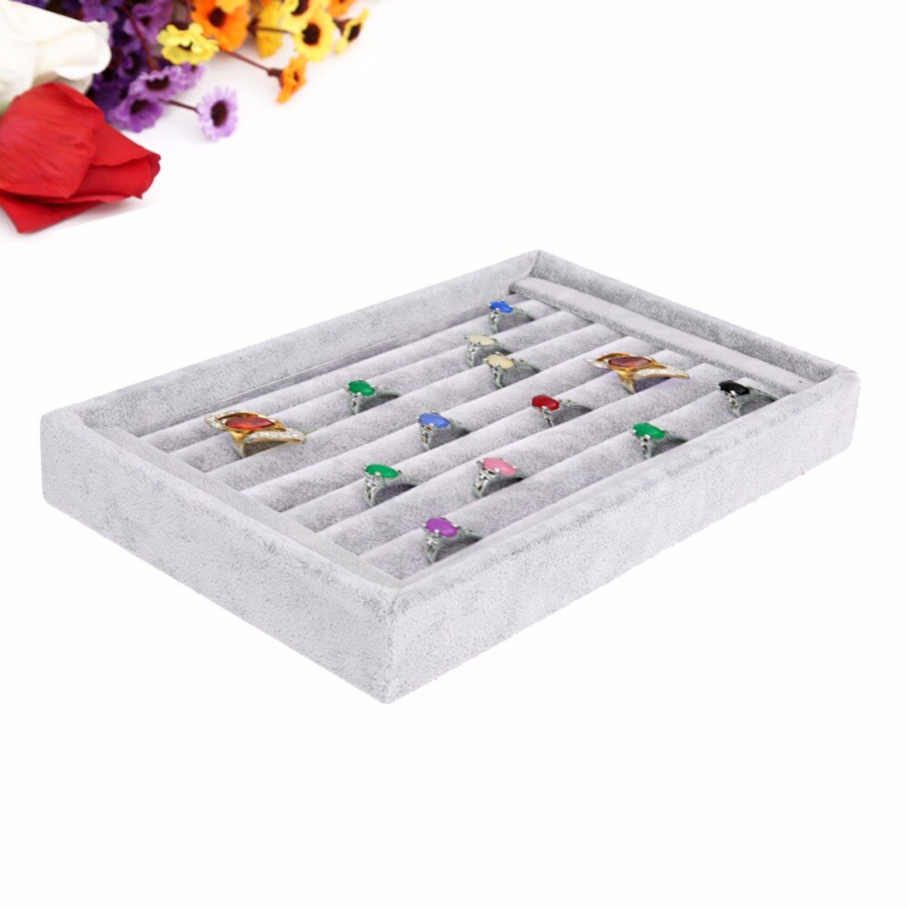 Samt Elegante Schmuck Anzeige Ohrringe Ring Organizer Ohr Nieten Schmuck Anzeige Stand Halfter Gestell Schaufenster 5 Farben