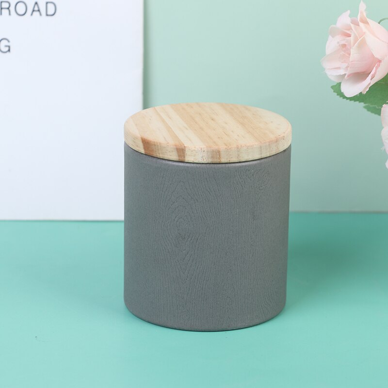 Nouvelle boîte à thé colorée couleur bonbon, couvercle en bois, petite boîte ronde en étain, de mariage, boîte de rangement vide, organisateur de Grain, 1 pièce