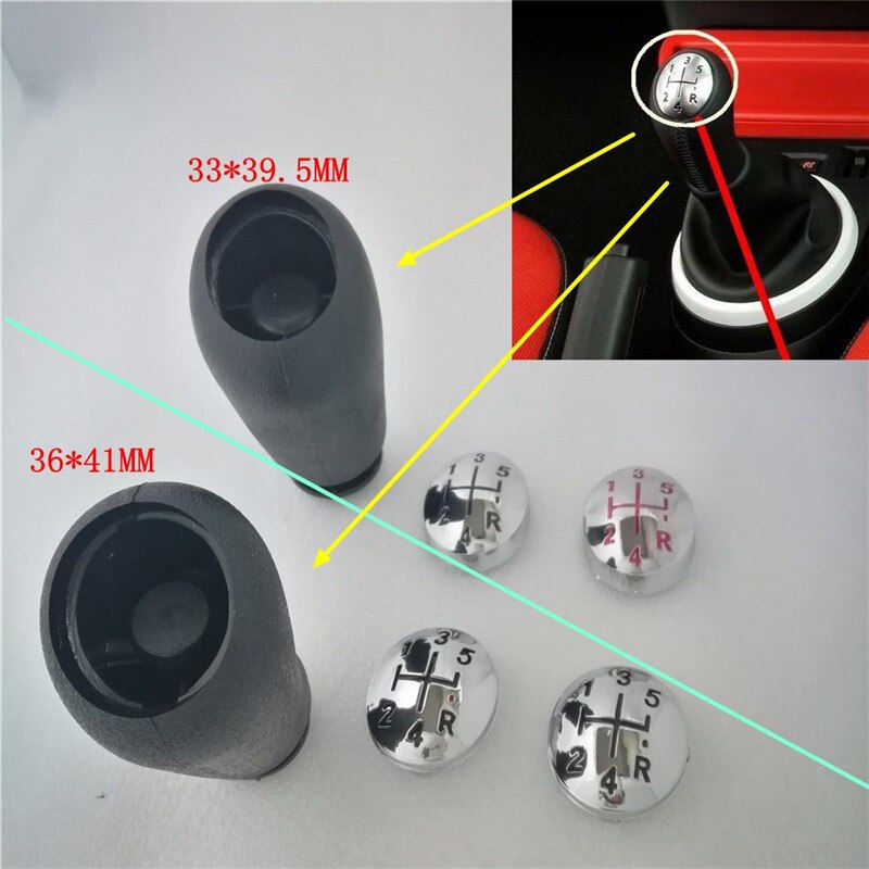 5 perilla de cambio de velocidad para Renault Clio Megane Scenic Twingo, tapa de cabeza de bola de cromo