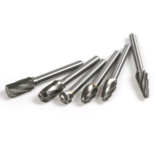 Fixmee – fraises rotatives en carbure de tungstène ACDEFL, 6x10mm, 8 cannelures, forets pour lime, 6 pièces