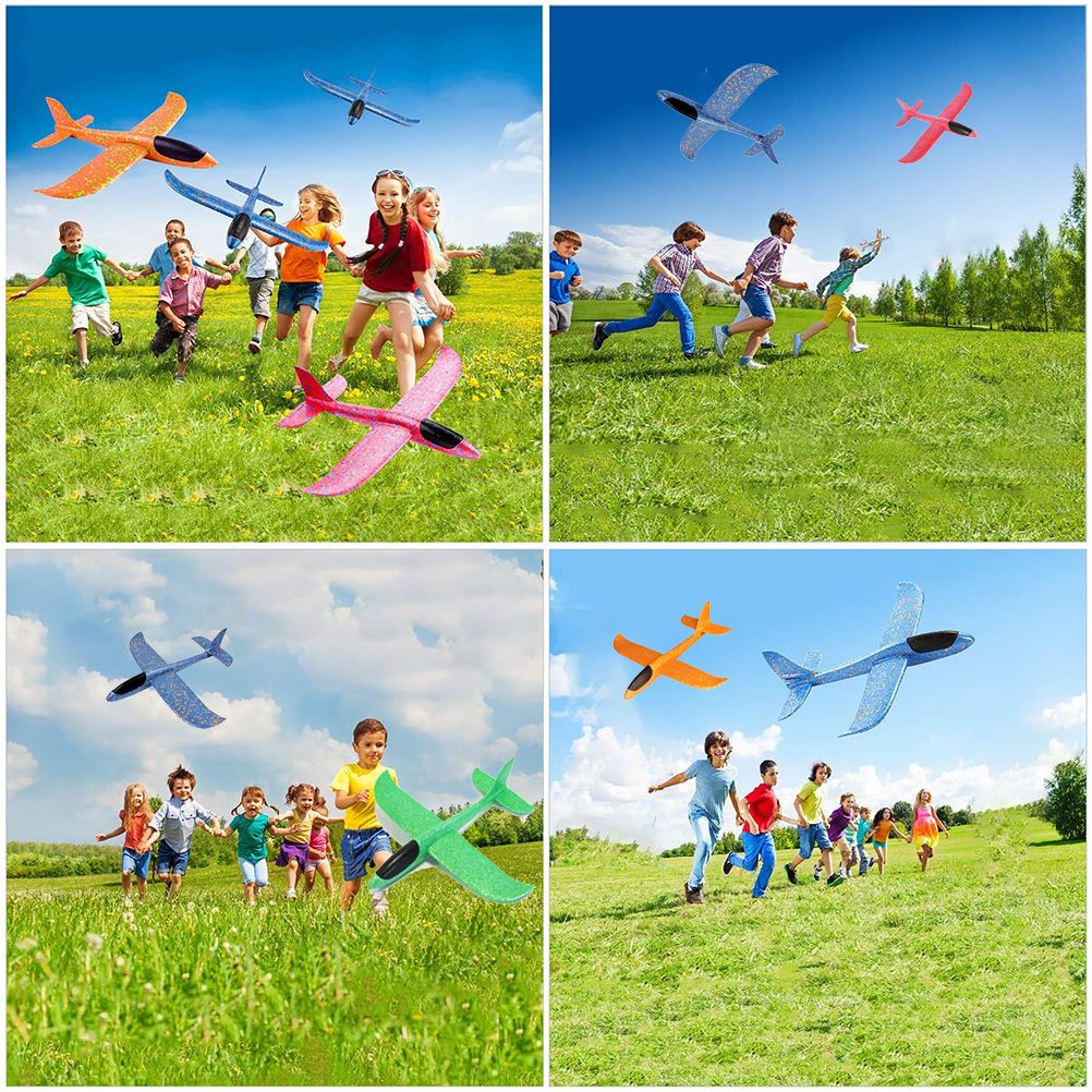 Juguete volador de espuma para niños, avión planeador grande de plástico de espuma, modelo de avión juguete, juegos robustos para chico, para niño