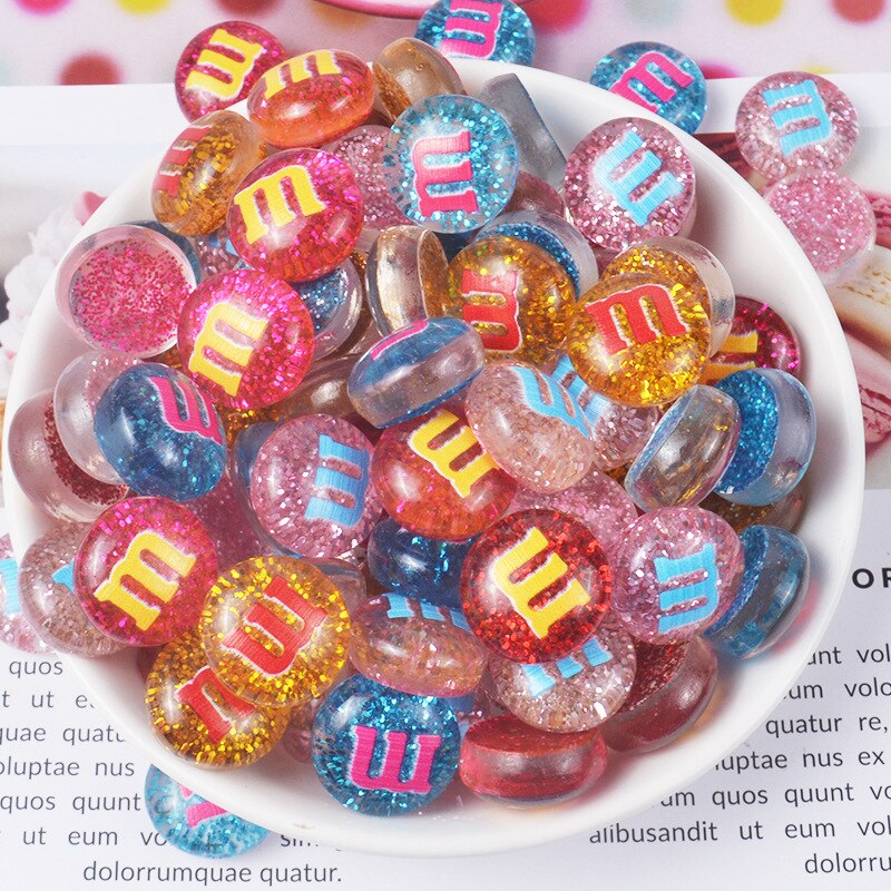 20Pcs Slime Charms Mini Pretend Suiker Bonen Hars Plasticine Slime Accessoires Kralen Maken Benodigdheden Voor Phone Case Decoratie