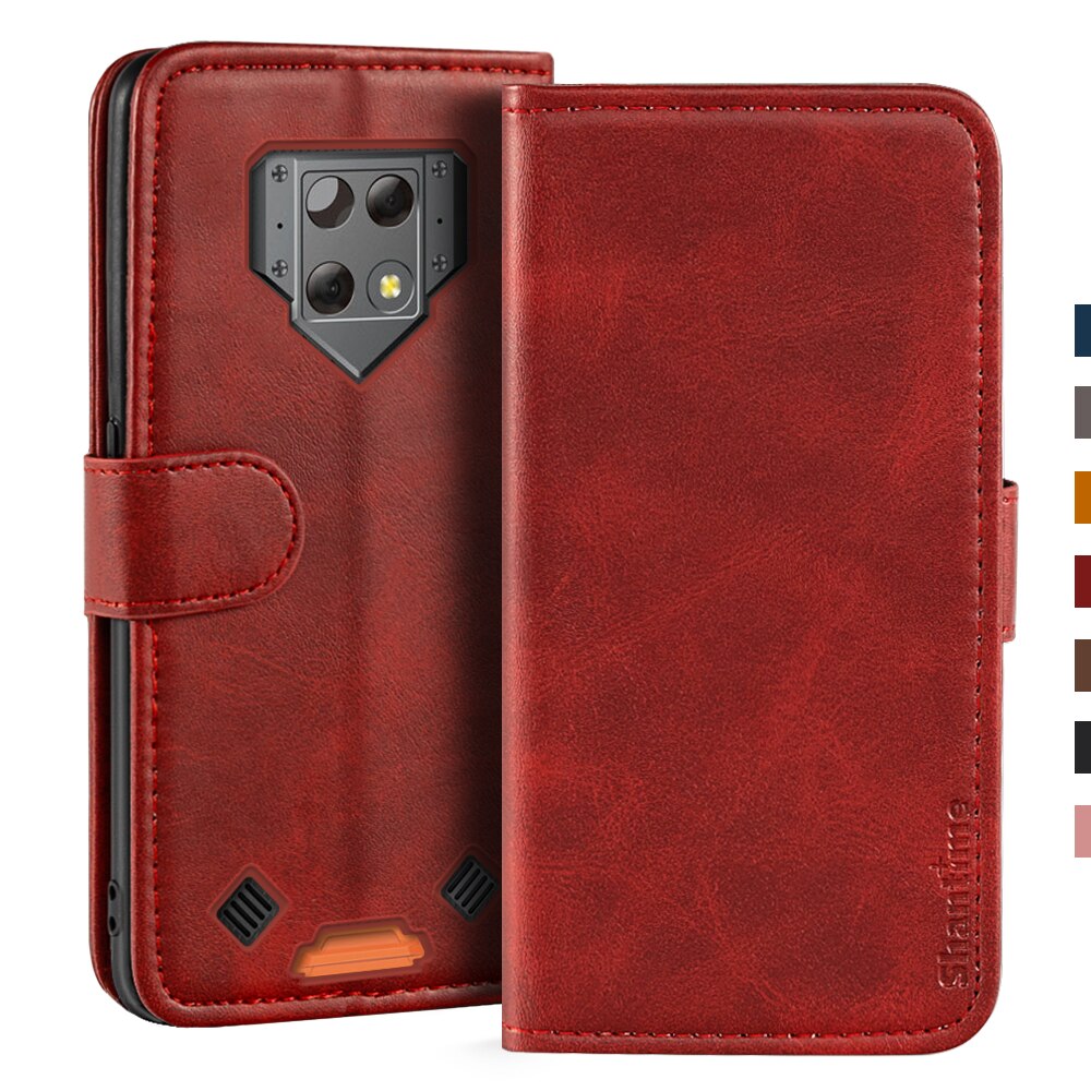 Case For Blackview BV9800 Case Magnetic Wallet Leather Cover For Blackview BV9800 Pro Stand Coque Phone Cases: For Blackview BV9800 / Red