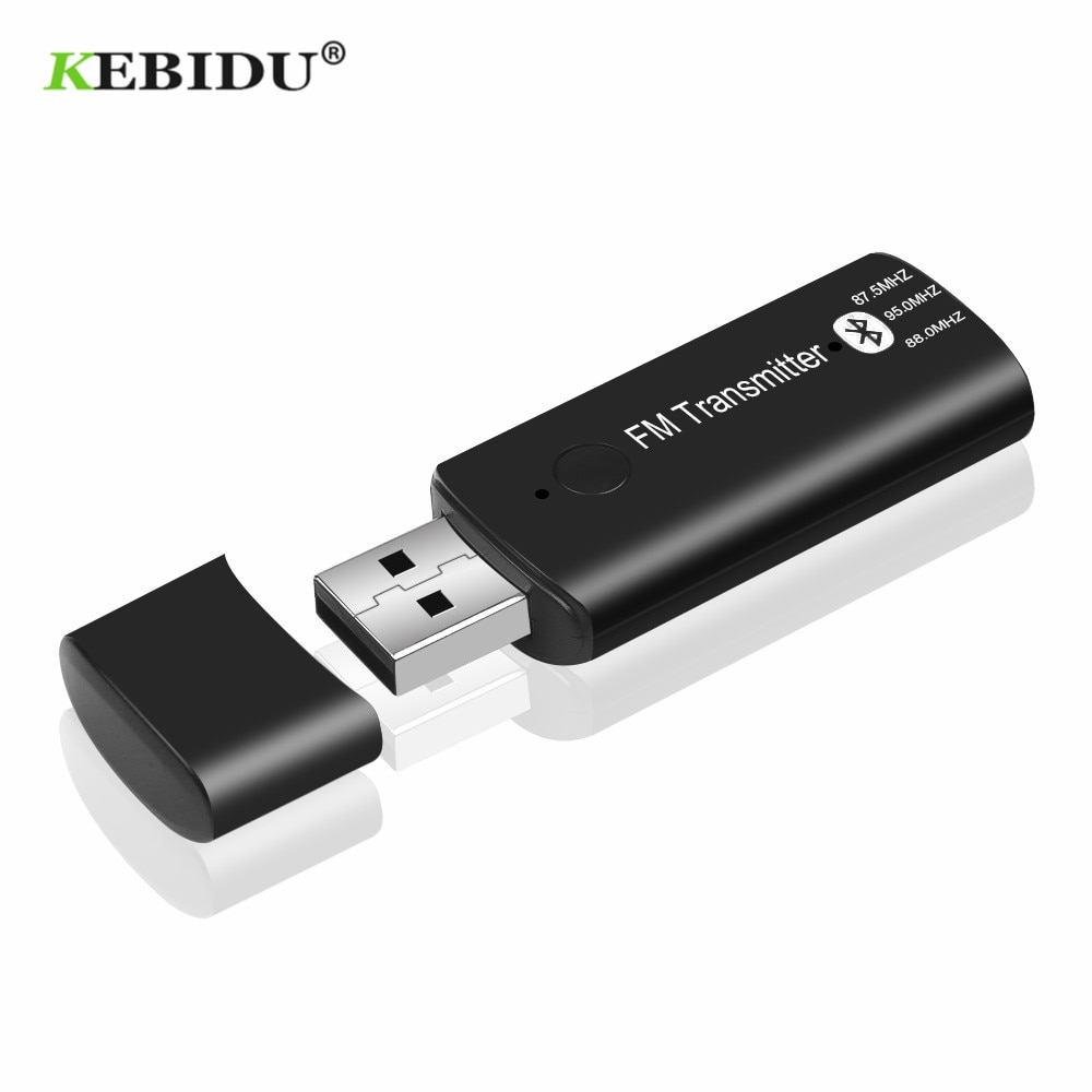 Kebidu Auto Usb Bluetooth Zender 3.5 Mm Bluetooth 5.0 Edr Draadloze Adapter Fm Handsfree Car Kit Voor Iphone Samsung Android