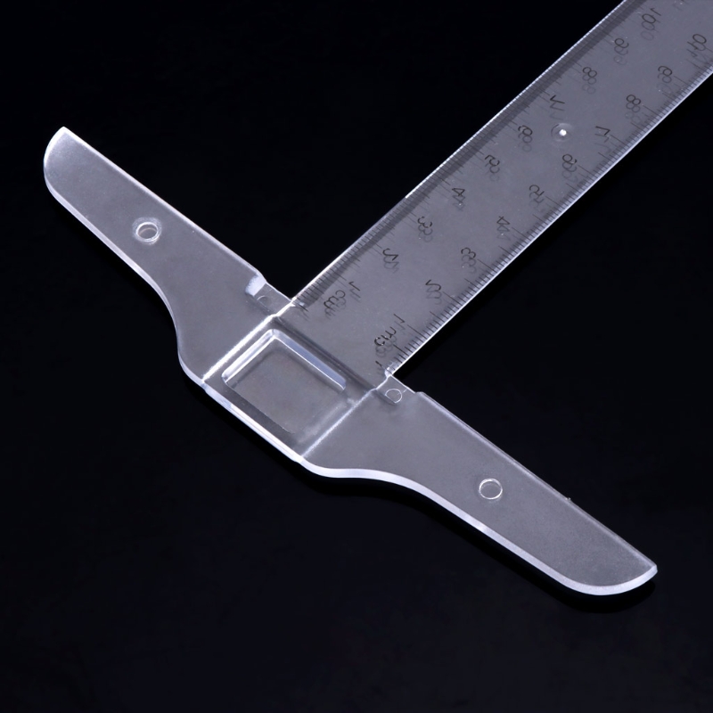30cm 12'' Plastic Metric T Square Double Side Ruler Tool Measurement Measuring L15