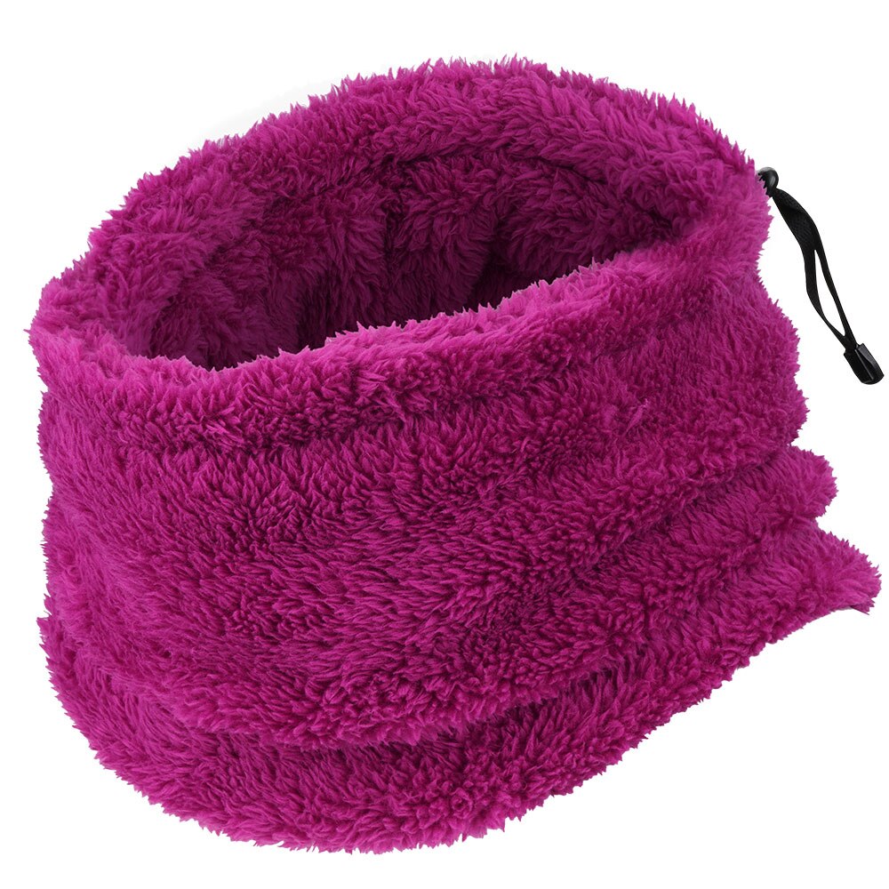 Winter Thermal Fleece Face Mask Skiing Balaclava Hiking Windproof Adjustable Cover Motorbike Motocross Skating Head Protector: Auburn