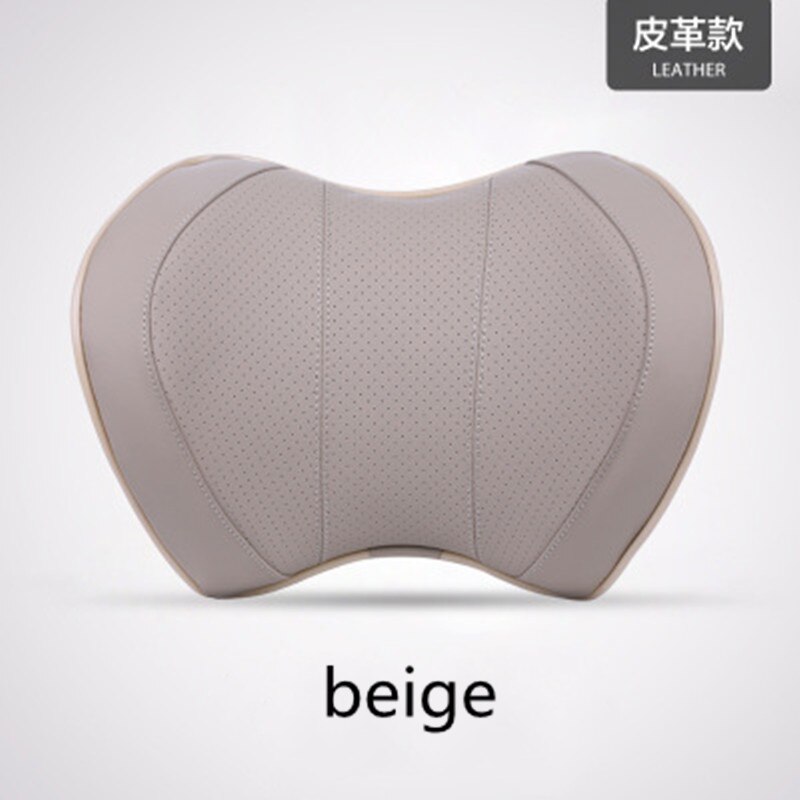 Car Seat Head Neck Rest Massage Auto Pillow Space Memory Neck Headrest Car Cover Vehicular Pillow Seat Headrest Accessories: beige