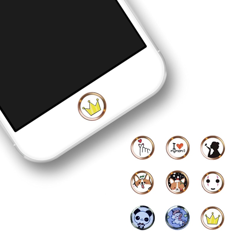Cartoon Leuke Home Button Sticker Voor Iphone 5 5S Se 6 6S 7 8 Plus Voor Ipad Air 2 Mini Vingerafdruk Identificatie Toetsenbord
