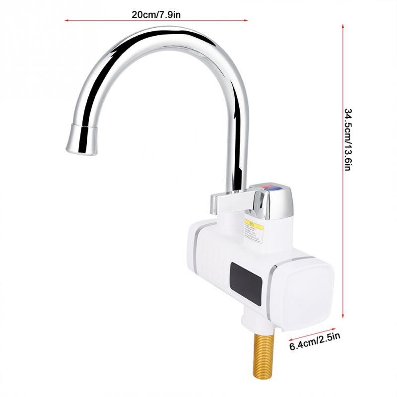 Natychmiastowa elektryczna grzałka robić wody z kranu kuchennego przenośne ogrzewanie ciepłej wody 220v 3000w ue wyświetlacz temperatury wtyczki