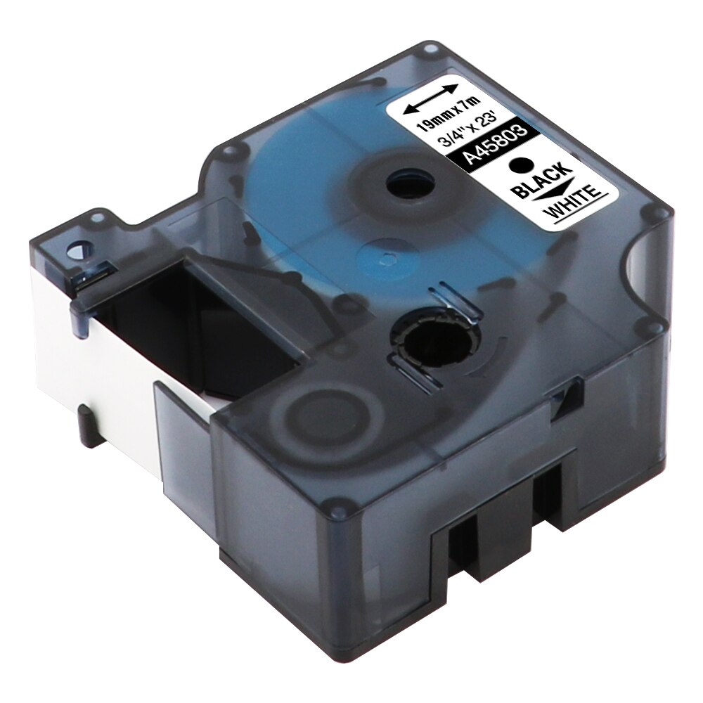 3 Packs DYMO 45803 Compatible Dymo D1 Label Maker 19mm Zwart op Wit voor Dymo Label Printer Dymo D1 label Writer