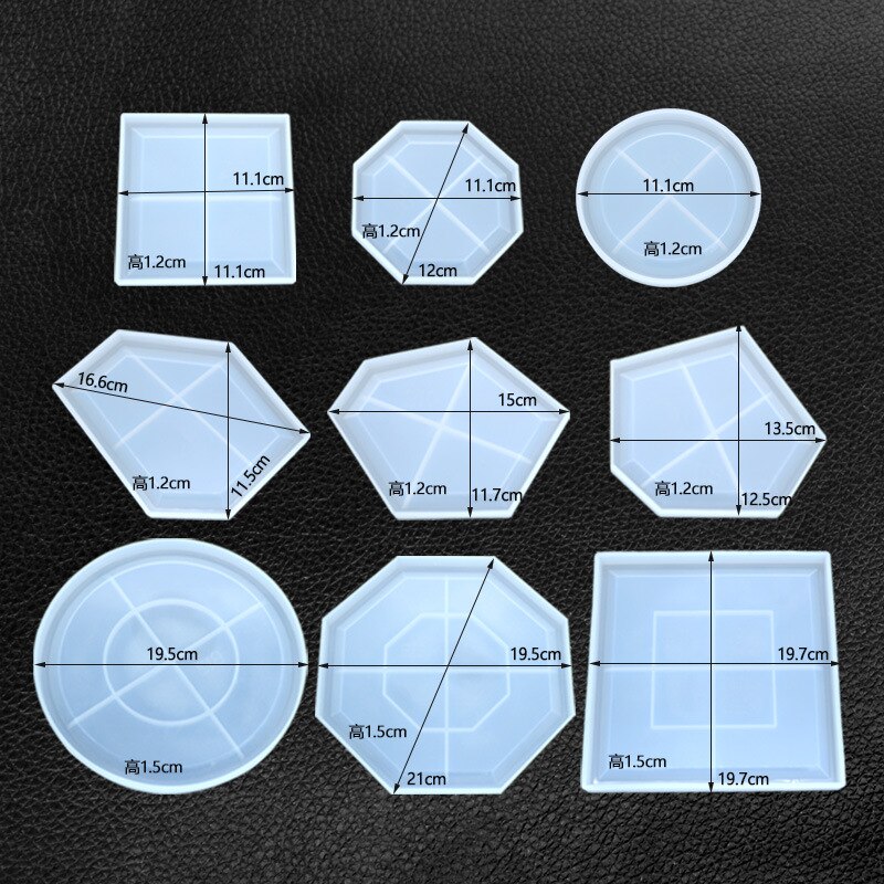 Moules géométriques en forme de polygone en Silicone pour bijoux en résine époxy UV, moules irréguliers pour fabrication de bijoux, outils de bricolage artisanal