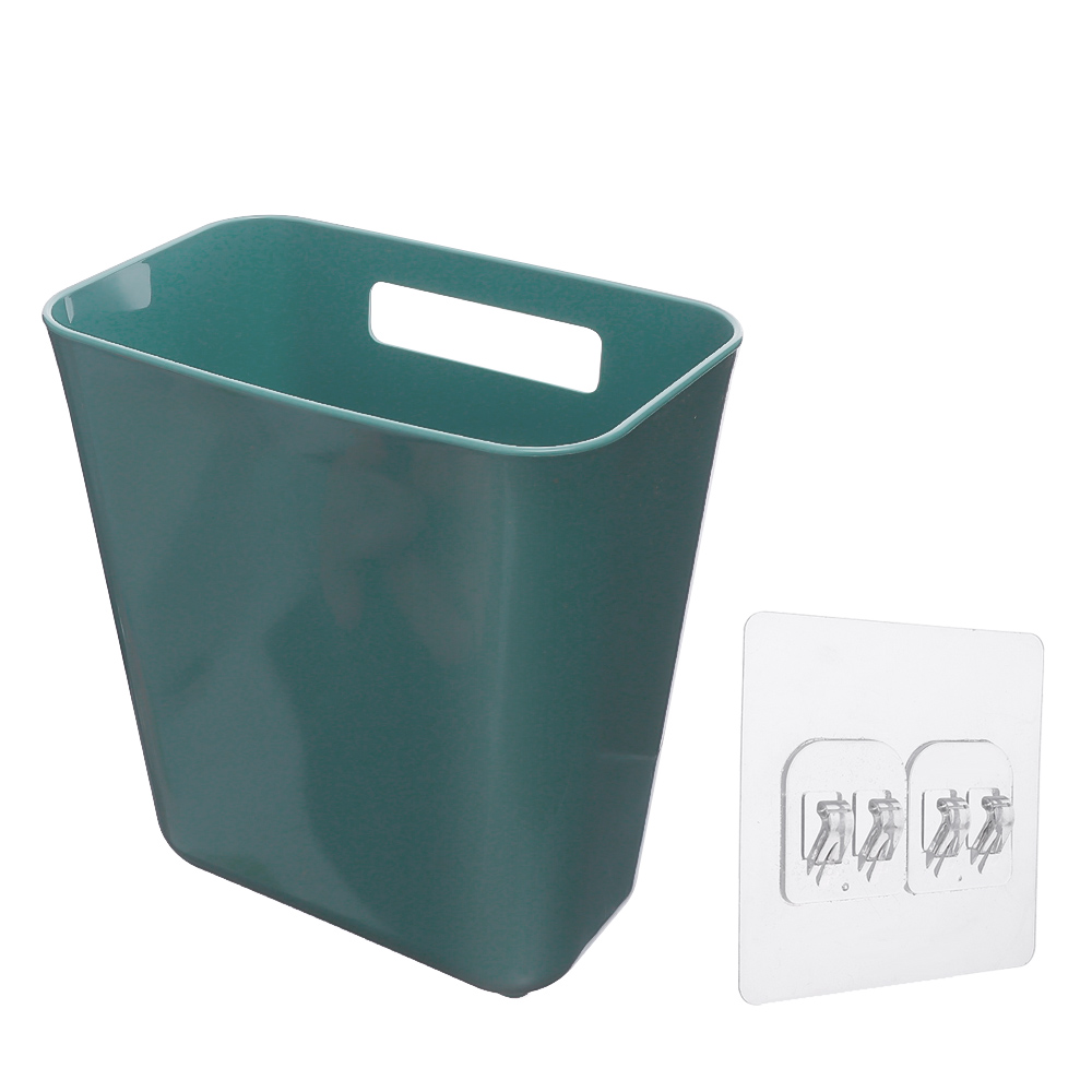 1/2/3PCS Storage Basket Wall Mounted Non Perforated Household Drainage Uncovered Remote Control Storage Box Bedroom Bathroom Box: L / green
