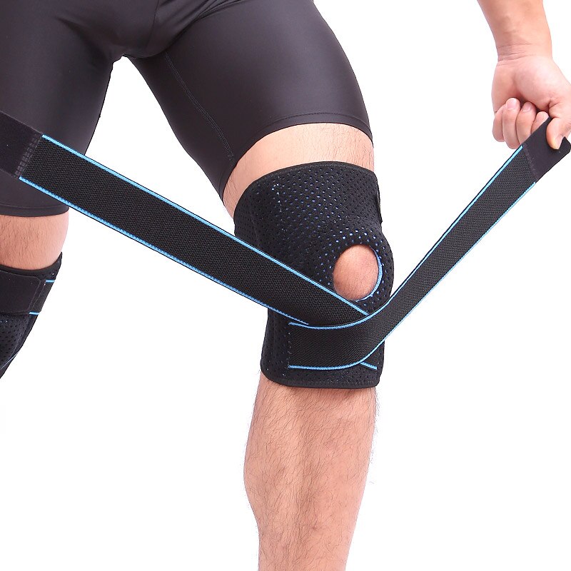 Aolikes verstelbare neopreen kniebrace siliconen patella kniebeschermer