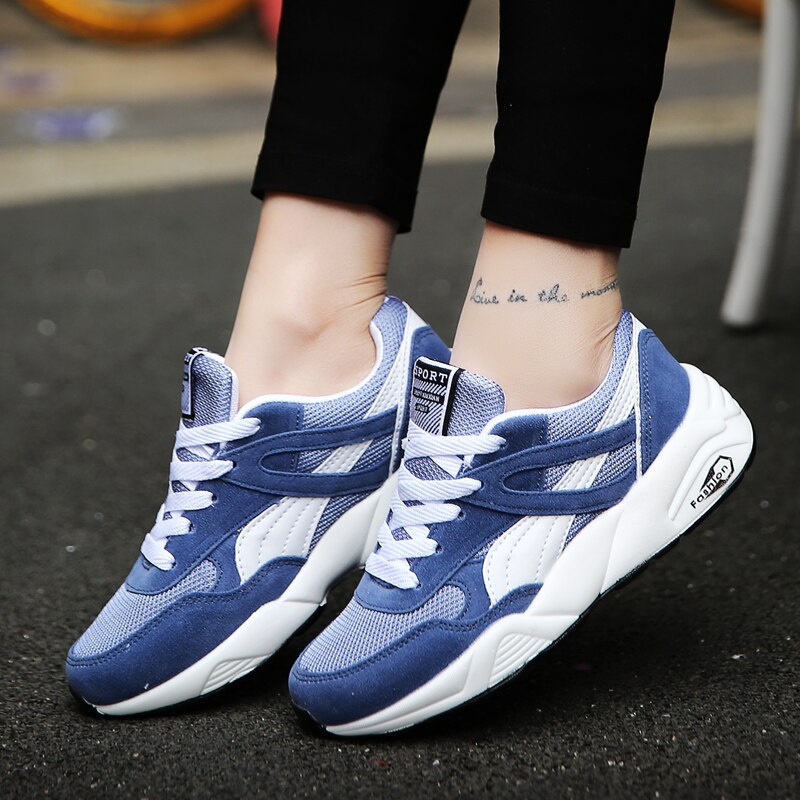 Kvinder fritidssko dame letvægts åndbare komfortable sneakers flade pink sko kvinder tennis feminino platform sko zapatos